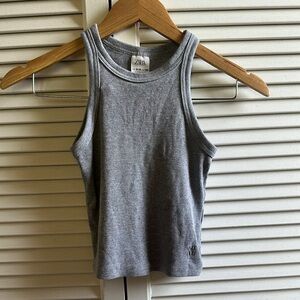 Zara Gray Ribbed Tank Top